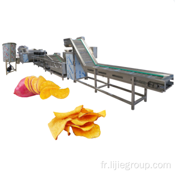 Machine de processus de fabrication de copeaux de patates douces de 200 kg / h / h